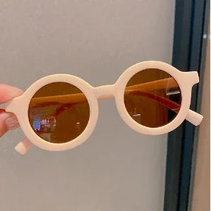 Kids Sunglasses Round Frame Anti-UV400 for 1-7 Year Olds, Children's Sun Protection, Trendy Design
