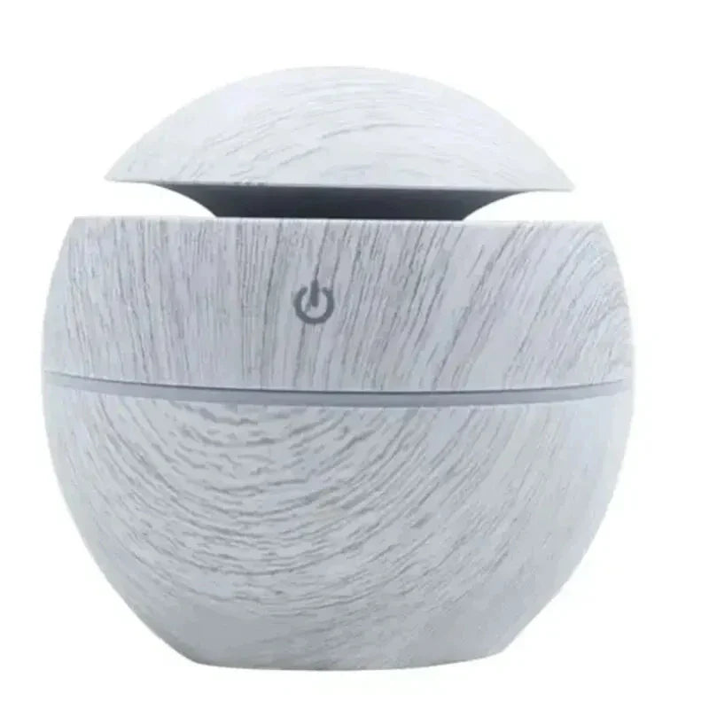 USB Ultrasonic Cool Mist Sprayer Aroma Diffuser Mini Wood Grain Humidifier for Household Use