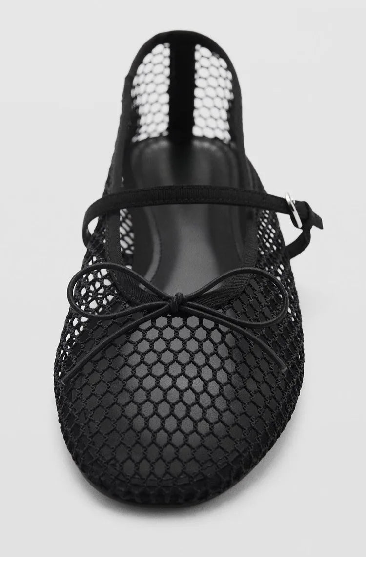 Women’s Breathable Ballet Flats - Mary Jane, Mesh, Summer