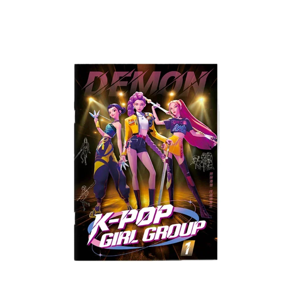 Book Coloring Kpop Demon Hunters Anime Sketches Rumi Mira Zoey Cute Line Drawings Back to School 2025 Gift