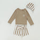 Fast-dry baby boys' swimwear set - long-sleeve top and shorts, polyester, for swimming