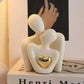 Embrace Love Statue White Plastic Romantic Figurine, Valentines Day Gift 2026 Cozy Bedroom Decor