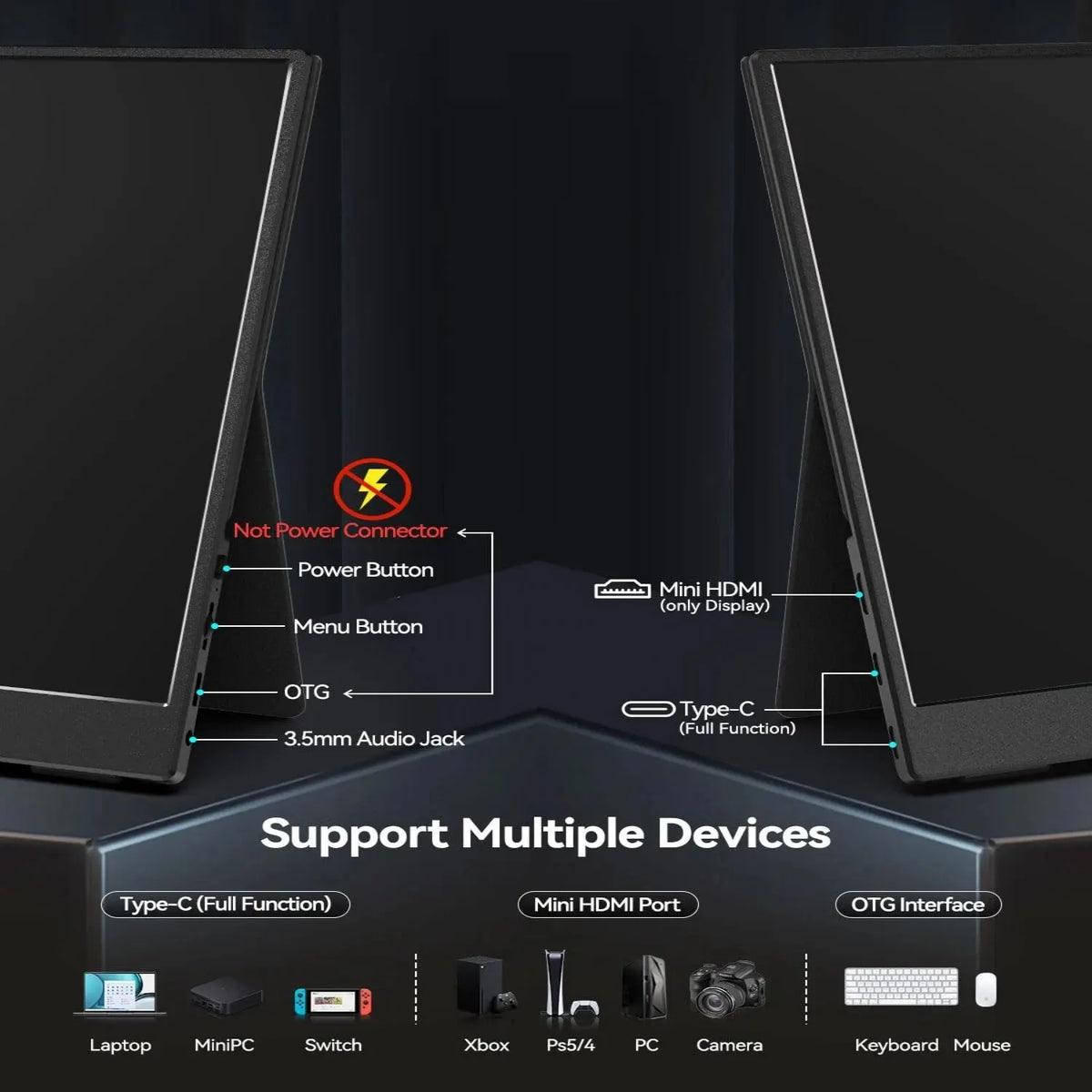 OLED 13.3 Inch Travel-Friendly Monitor 1ms HDR 100 Percent DCI P3