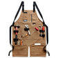 Denim Canvas Apron With Flexible Cross Back Straps Work Apron Fall 2025 Custom Logo Sturdy Device Pockets
