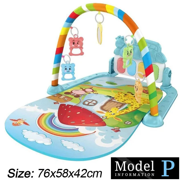 Play Baby Gym Piano Activity Mat With Hanging Toys Newborn Early Education Fall 2025 Sensory Motor Skill Gift