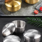 Steel Stainless Double Layer Rice Bowl With Lid Insulated