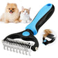 Pet Grooming Maintenance Deshedding Brush for Dogs & Cats - Fur Remover & Knot Cutter Comb