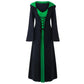 Women's Lace-Up Hooded Medieval Vampire Witch Cloak Robe - Great Halloween Costume for Themed Events