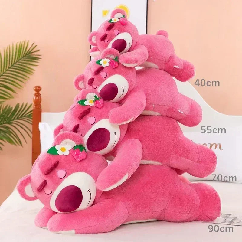 Plush Lotso Strawberry Bear Pillow - 90cm Stuffed Toy, A Sweet Valentine's Day Gift & Festivals