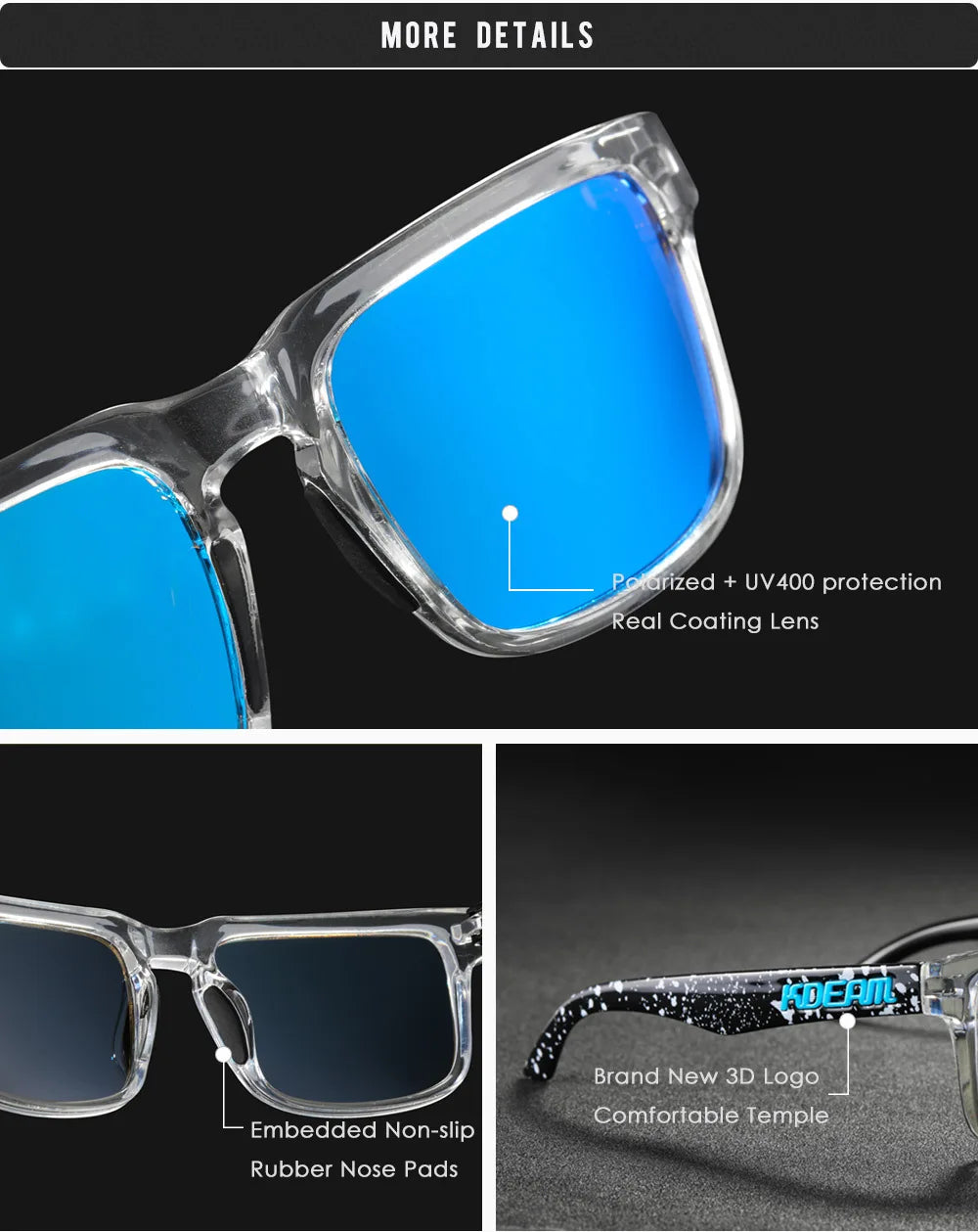 Polarized Sunglasses Unisex Outdoor Eyewear Summer 2026 Trend Mirror Lens Light UV Protection Gift Idea