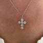 Pendant Cross Necklace Gold Tone - Cubic Zirconia Jewelry, Stainless Steel Chain, Fall 2026 Gift Idea