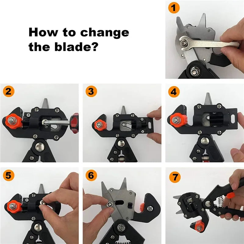 Pro-Grade Garden Grafting Device Kit - Stainless Steel Pruning Shears for Fruit Trees and Branches