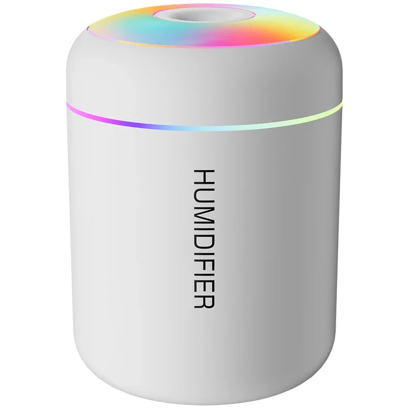 180ML Mini USB Aroma Diffuser - Motor-Driven Humidifier for Household, Car & Bedroom, Essential Oil Purifier with Mist Lights