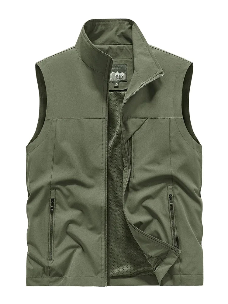 Water-Resistant Multi-Use Mens Vest - Sleeveless Polyester