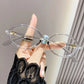 Blue2026 Edition Light Glasses Y2K Retro Oval Frame Eyeglasses For Reading And Computer Use, TikTok Viral
