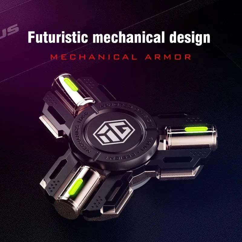 Fidget Glow Spinner Alloy EDC Long Spin Stress Relief