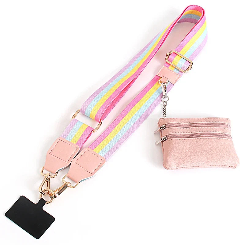 Flexible Wide Nylon Straps For Hands-Free Travel 2026 – Phone Lanyard With Zipper Pocket And Storage Bag