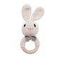 Crochet Baby Rattle Bunny Teether Newborn Sensory Toys