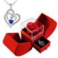 Rose Eternal Gift Box with Heart Necklace for Women - Birthday, Wedding Gifts for Mom, Girlfriend