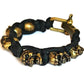 Skull Paracord Bracelet Gothic Wristband Halloween 2026 Gift Idea Flexible Braided Jewelry