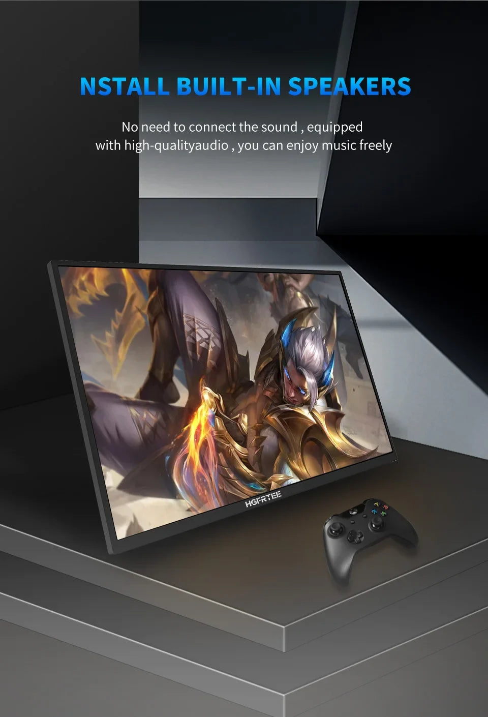 Travel-Friendly 14.1 Inch 1080P IPS Gaming Monitor With Stand