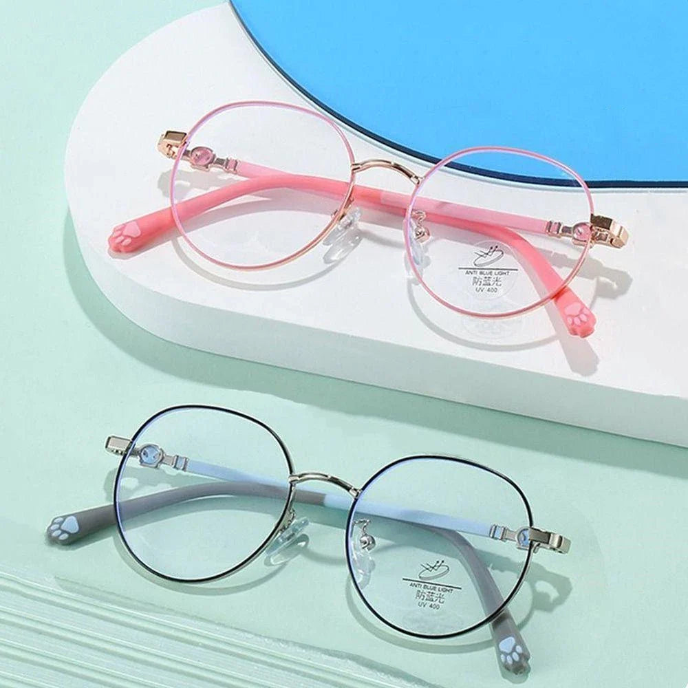 Anti Blue Light Glasses For Kids Timeless Metal Frame Eyewear Back To School 2026 Eye Protection
