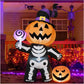 Halloween2025 Edition Inflatable 6ft Pumpkin Skull Yard Decor