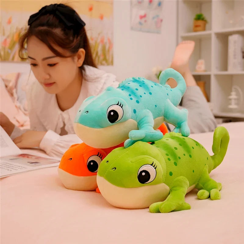 Chameleon Plush Pillow 30cm Cartoon Reptile Cozy Gift