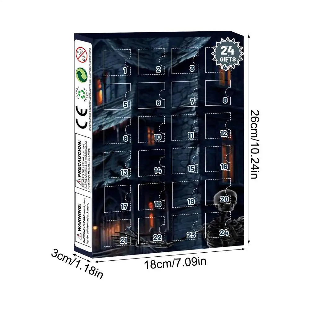 Advent Halloween Calendar 24 Days Tabletop Decor Collectible