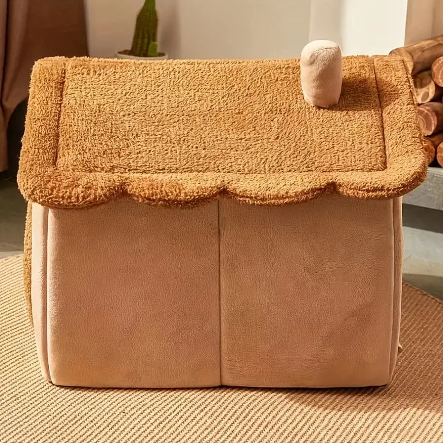 Foldable Pet House Removable Washable Cat House for Compact Pets
