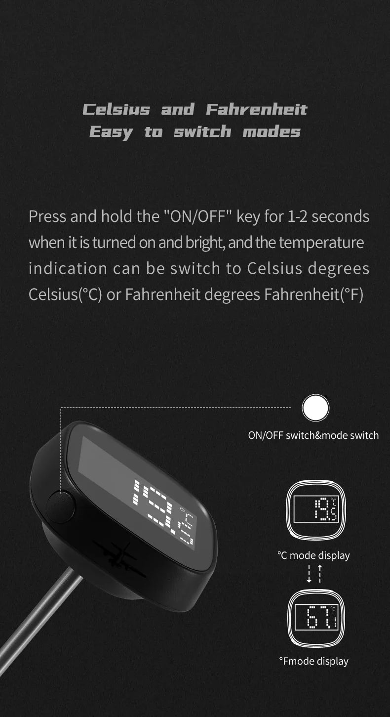 Read Instant Thermometer Metal Probe Kitchen Accurate BBQ