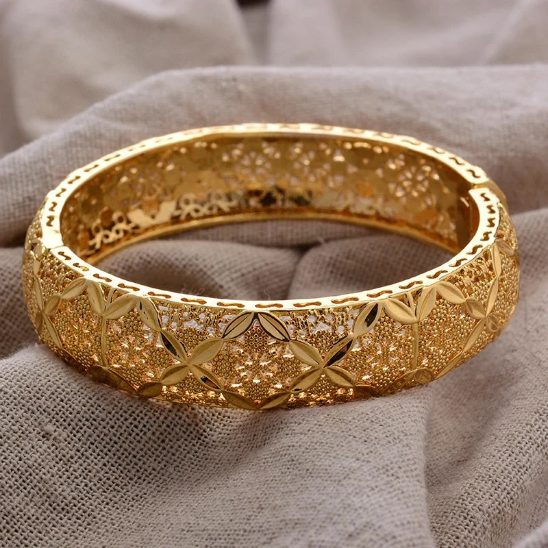 Gold Plated Bangles Deluxe Arabic Wedding Bracelet