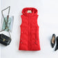 Light Cozy Women Long Puffer Vest - Hooded Down