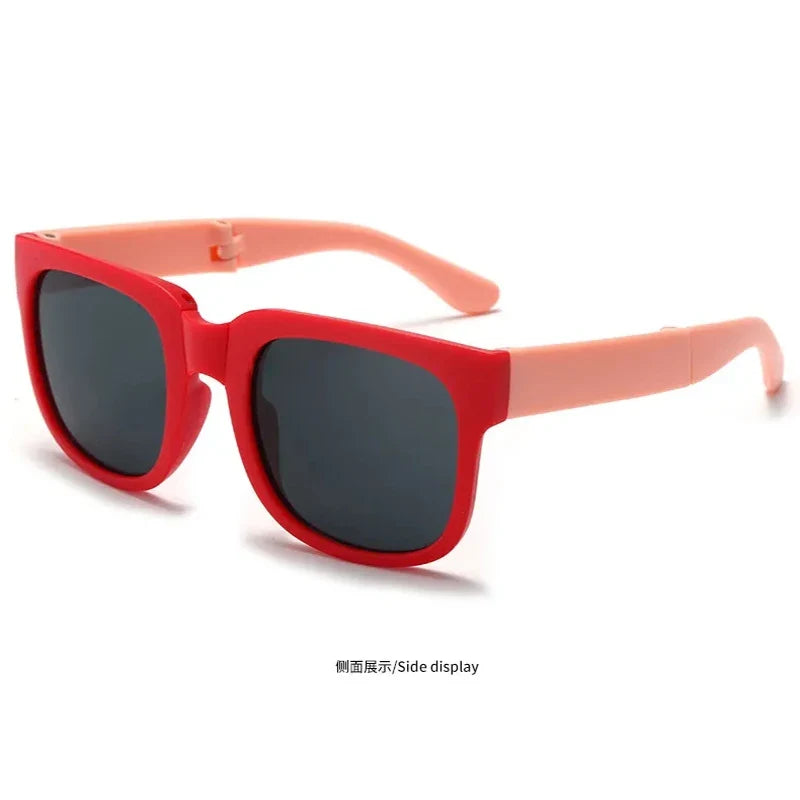 Sunglasses Kids Foldable Square Frame UV400 Protection for Outdoor Play Summer 2026 Gift Idea