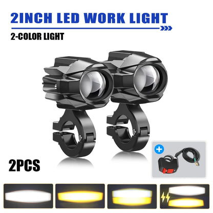 Auxiliary Fog Spot Light 3500K Strobe Off-Road Motorbike 2026 – HAOLIDE LED Motorcycle Headlight 6000K