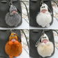 Sleeping Pompom Baby Keychain Plush Bag Charm Cute Gift