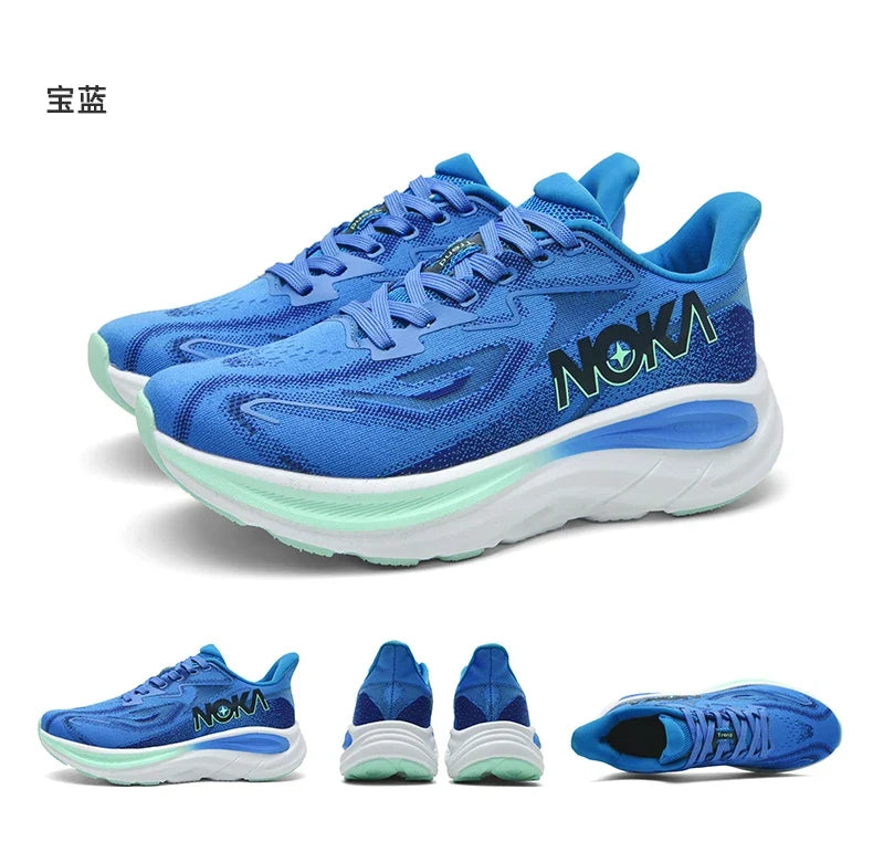flyknit upper, rubber outsole, spring autumn sport – Breathable lightweight men's running shoe