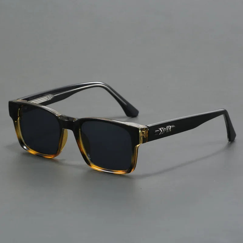 mirror lens, anti-mist outdoor driving shades, wide coverage – Men's square frame sunglasses UV400