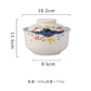 Ramen Instant Bowl With Lid Porcelain Large Capacity