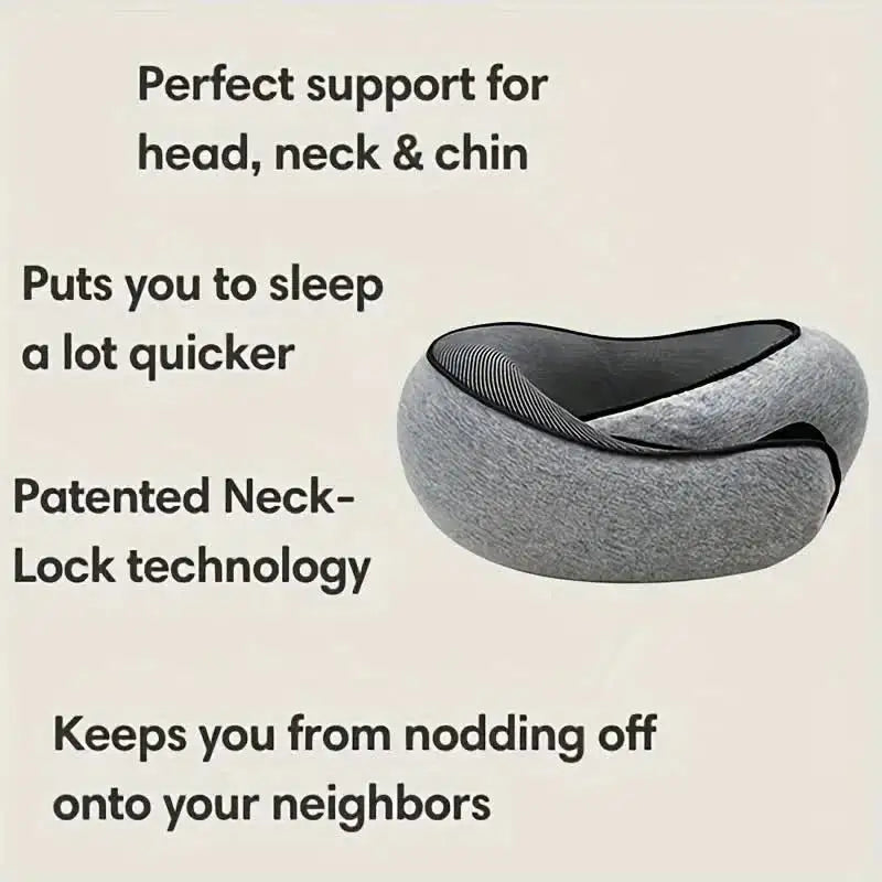 Memory Foam Travel Neck Pillow U Shaped Snail Style Travel-Friendly Comfort-Grip Support For Summer Travel 2026 Cotton Cover