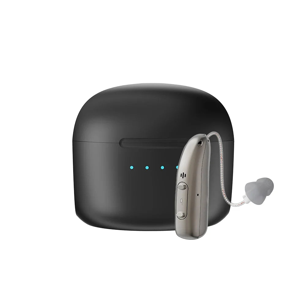 Hearing Aid Battery-Powered Digital BTE With Flexible Volume Travel-Friendly Senior Sound Amplifier