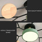 Ceiling Light LED Contemporary Fixture With Circular White Shades For Living Room