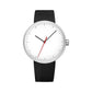 leather strap, round dial, minimalist everyday timepiece – Timeless unisex quartz wristwatch
