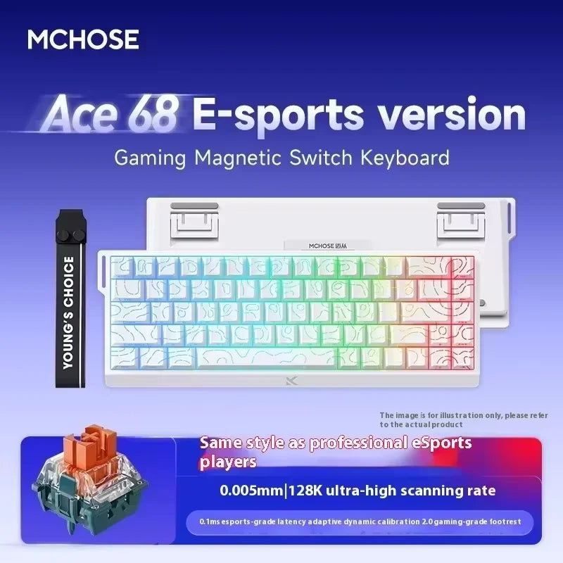 Effect Hall 68 Key Magnetic Gaming Keyboard Topographic RGB