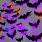 LED2025 Edition Bat Wall Stickers Green 3D Halloween Decor