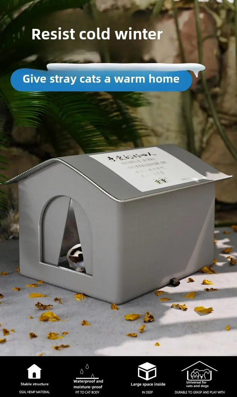 Pet House Water-Resistant Outdoor Shelter For Compact Dogs And Cats Foldable Winter 2026 Warm Cave Bed Washable