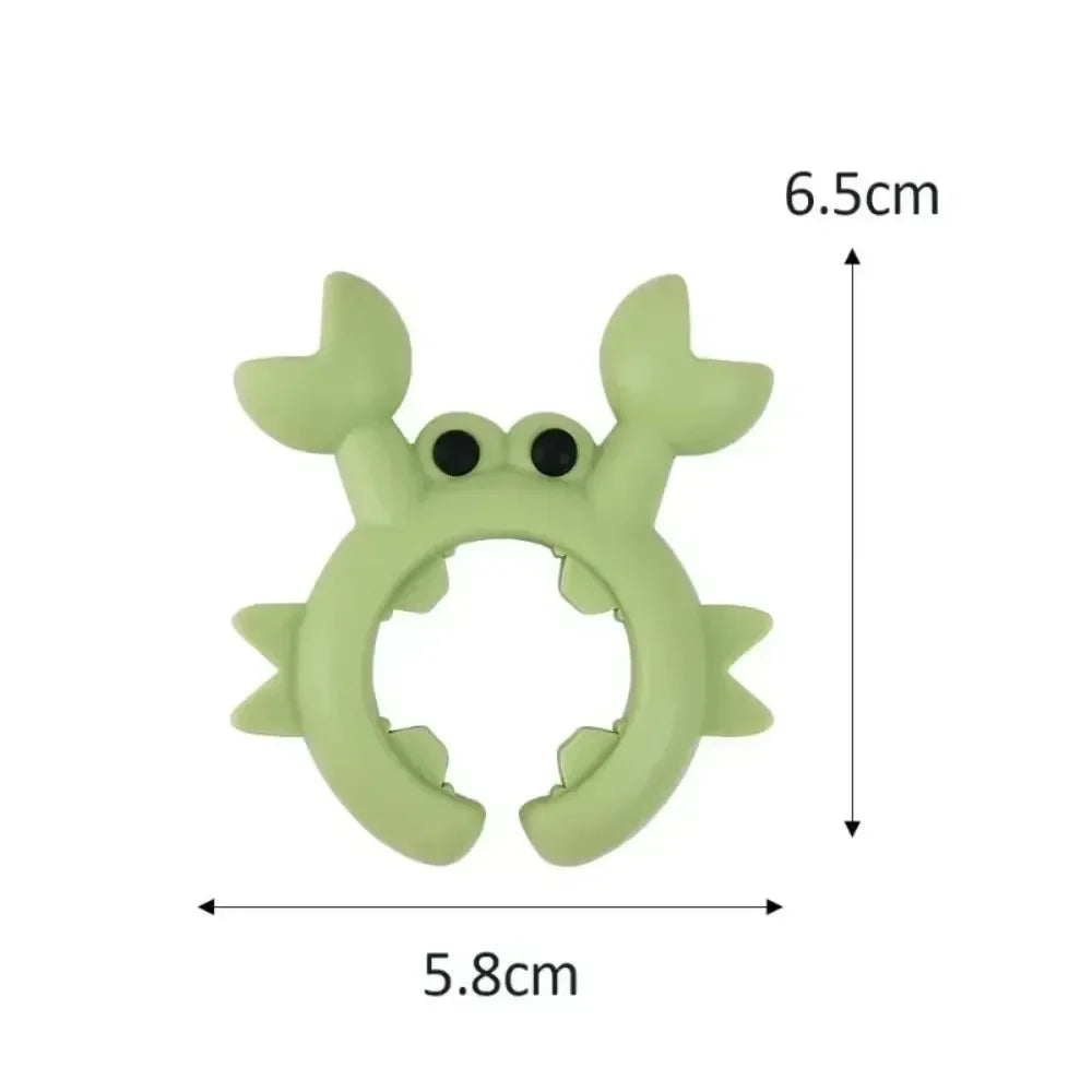 Compact Crab Silicone Spatula Rack - Anti Scalding Pot Clip Kitchen Gadget