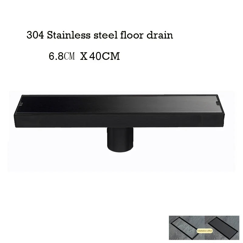 Floor Drain Invisible Square Shower Drain Anti Odor Stainless Steel Simple Clean 2026 Household Renovation Trend