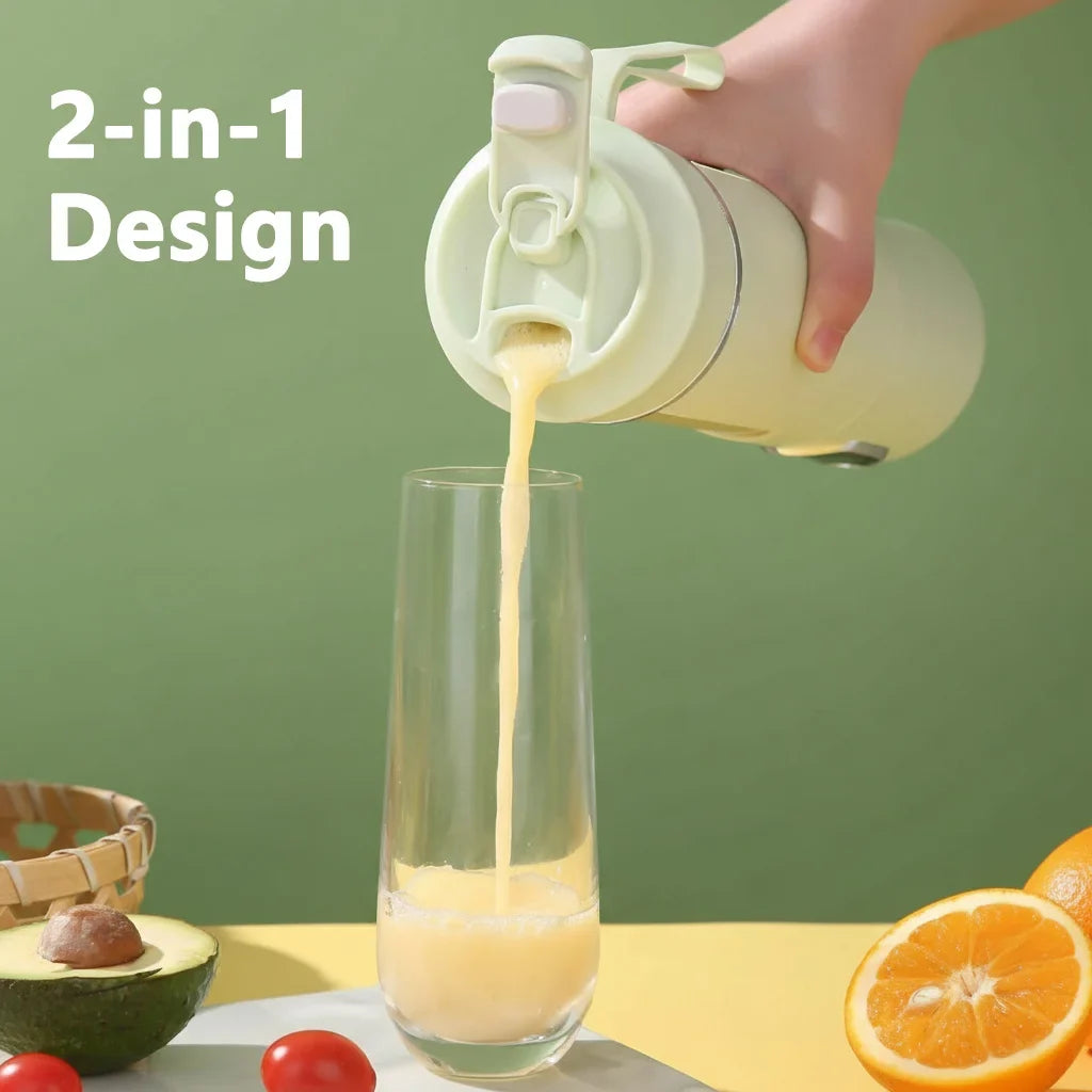 Portable2026 Edition Juicer USB Battery-Powered 530ml Personal Blender 12 Blade Ice Crushing 4 Gears 7.4V Viral Trend