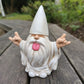 Gnome Garden Statue Resin Funny Tongue Out Outdoor Ornament For Patio Decor All-Season Yard Accent